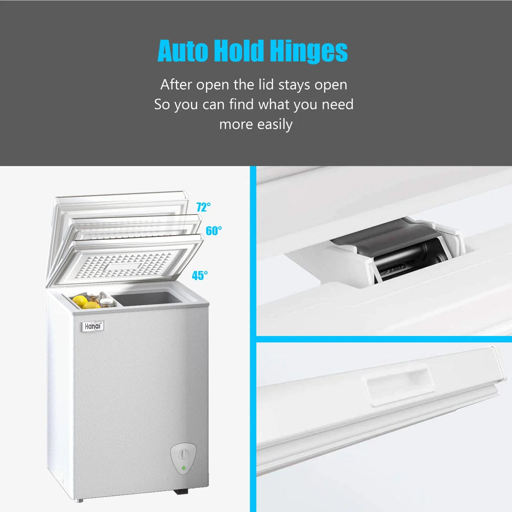 3.5 Cubic Top Open Door Chest Freezer with Removable Storage Basket Q9614