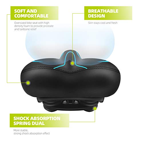 Wide Memory Foam Bike Seat H20227