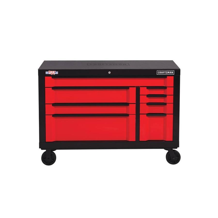 Red 8-Drawer Steel Rolling Tool Cabinet L40188