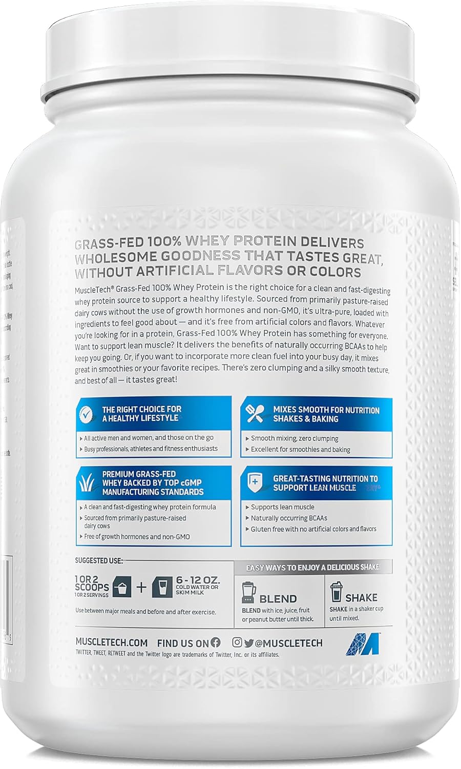 Triple Chocolate Whey Protein Powder, 1.8 lbs (Pack of 2) Y978988