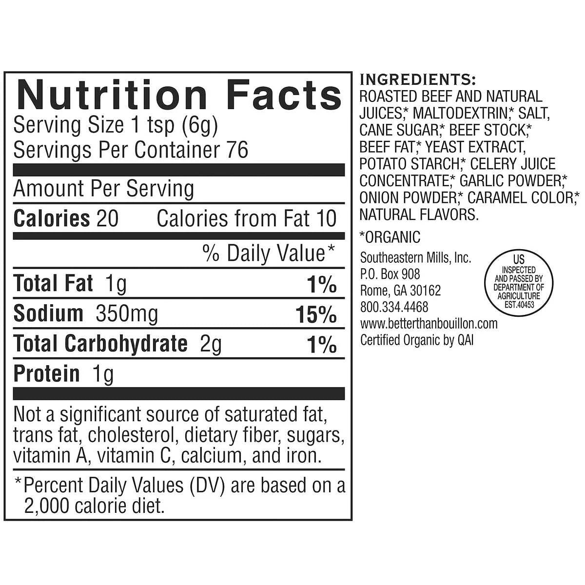 Organic Reduced Sodium Roasted Beef Base, 16 oz Y865953