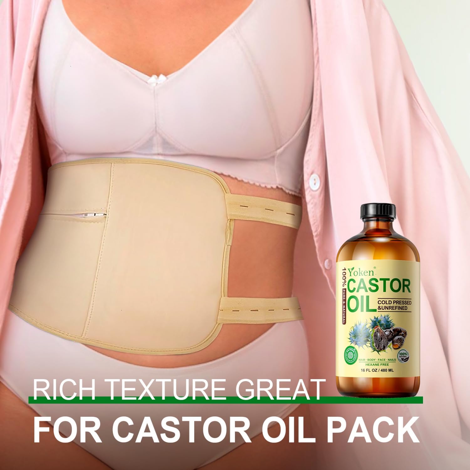 16 fl oz 100% Natural Cold Pressed Castor Oil E51622