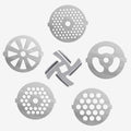 6PC Stainless Steel Meat Grinder Mixer Plate Discs J916