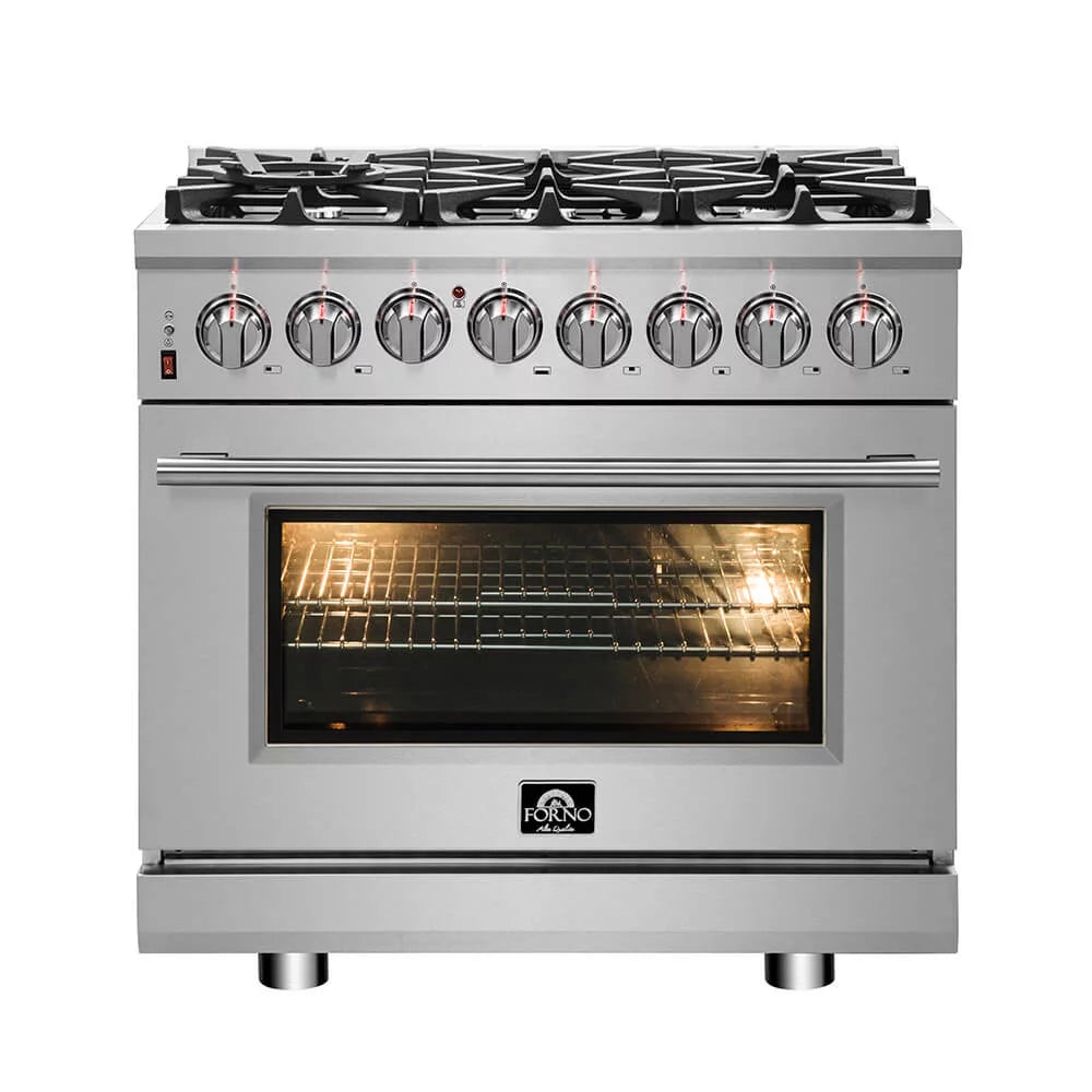 36 inch Stainless Dual Fuel Electric Gas Range C4895