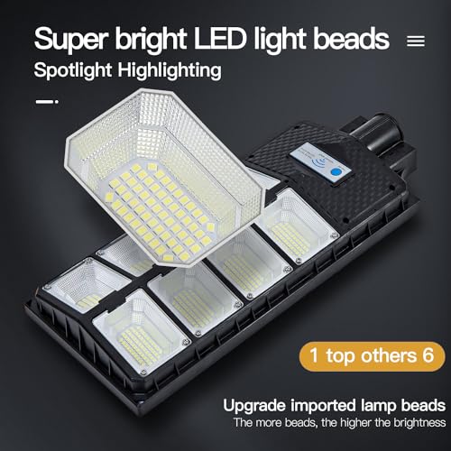 80000LM Dusk to Dawn Solar LED Flood Light with Motion Sensor and Remote Control P63947