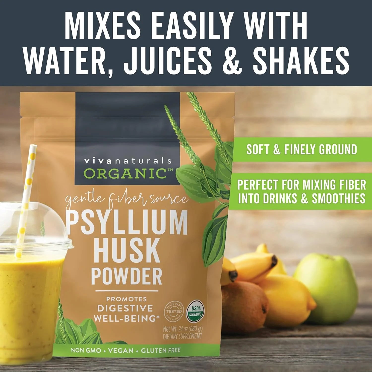 Organic Psyllium Husk Powder (1.5 lbs) Y71564