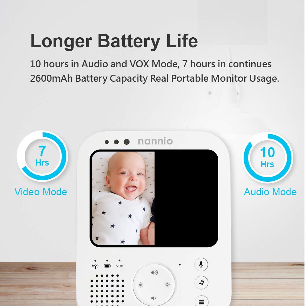 Video Baby Monitor with Camera and Audio, Auto Night Vision, Non-WiFi B560