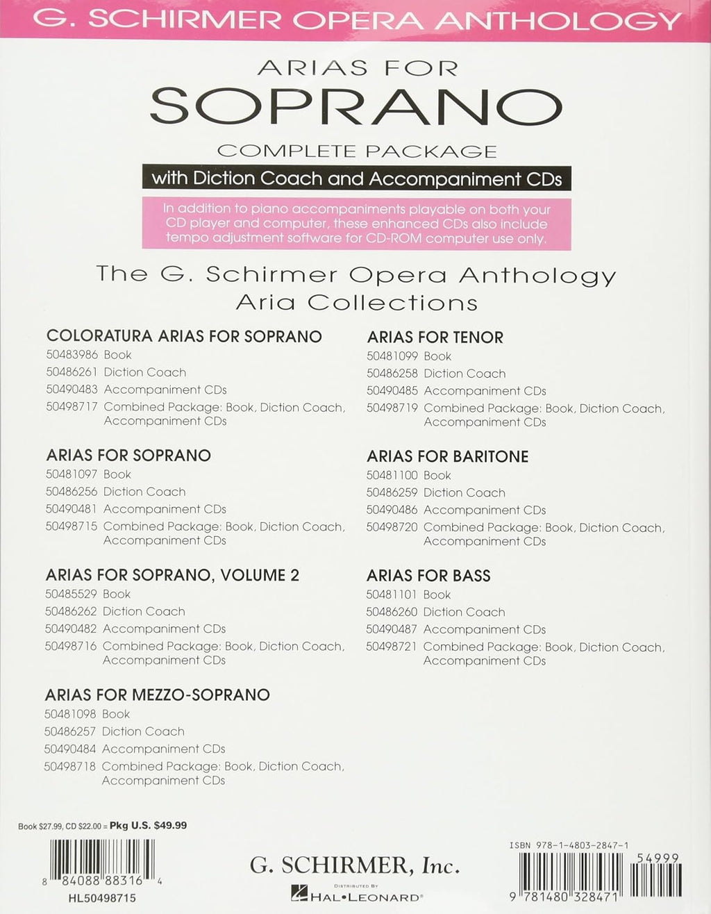 Complete Package: Arias for Soprano with CDs E294