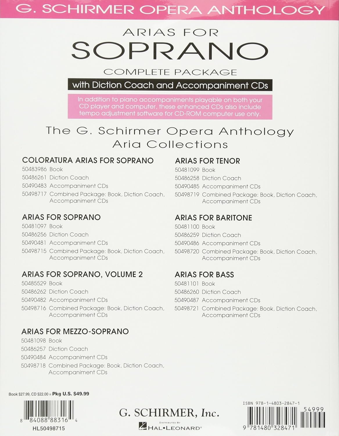 Complete Package: Arias for Soprano with CDs E294