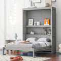 White Queen Size Murphy Bed Wall Bed with Sofa V709635