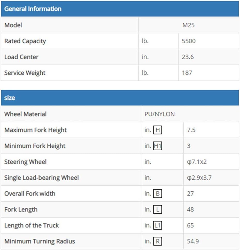 Heavy Duty Manual Pallet Truck 5500 lb. 27"x 48" J43655