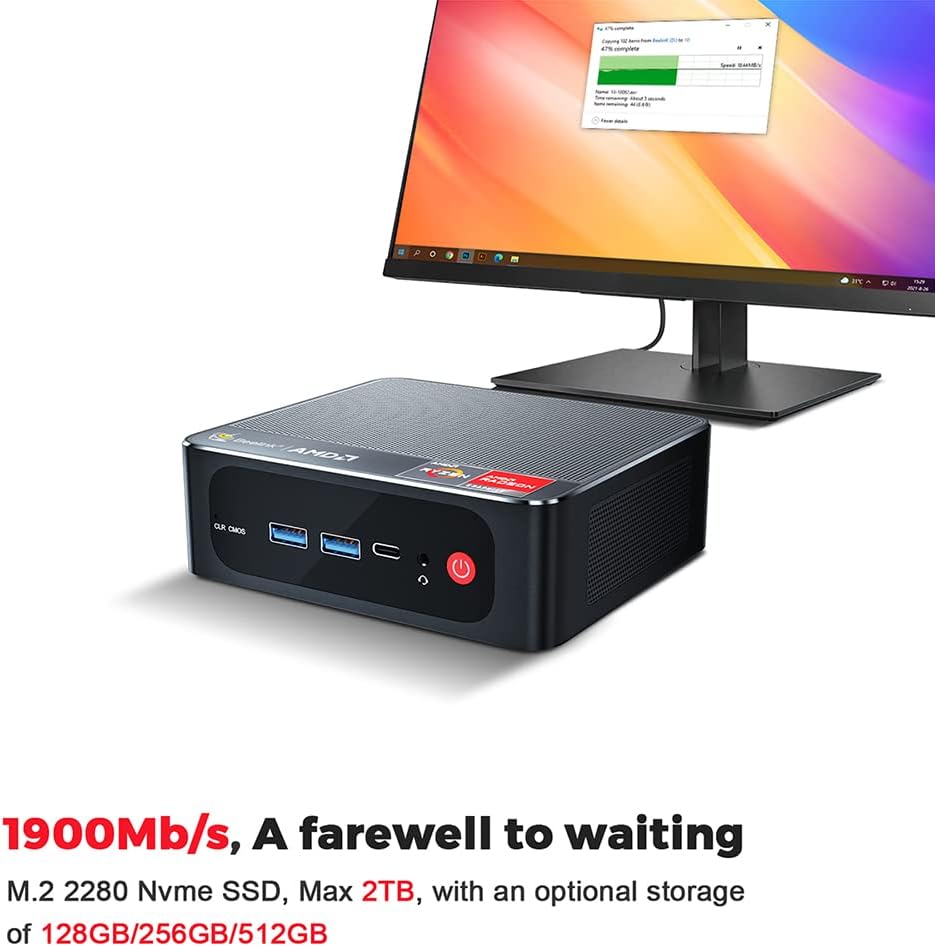 Mini PC AMD Ryzen 7 3750H 8 GB RAM 256 GB SSD Windows 11 Pro U360