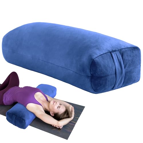 Rectangular Yoga Bolster Pillow with Carry Handle, 27"X10"X6" R62070