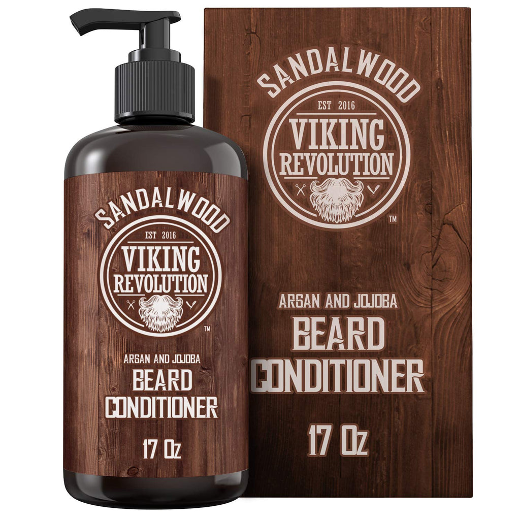 Beard Conditioner with Argan & Jojoba Oils, Sandalwood Scent, 17oz A5328
