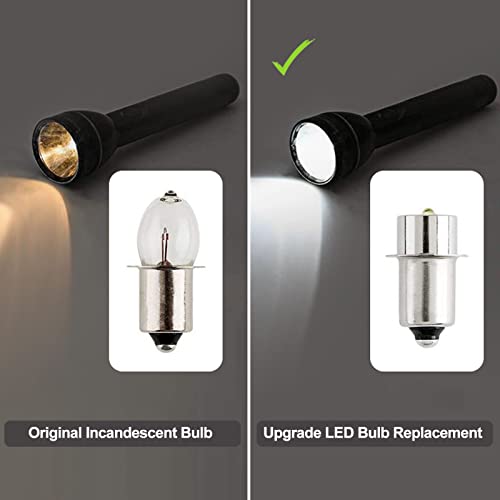 LED Flashlight Bulb DC4-24V, 3W Maglight Replacement Bulbs (1 Pack) O7628