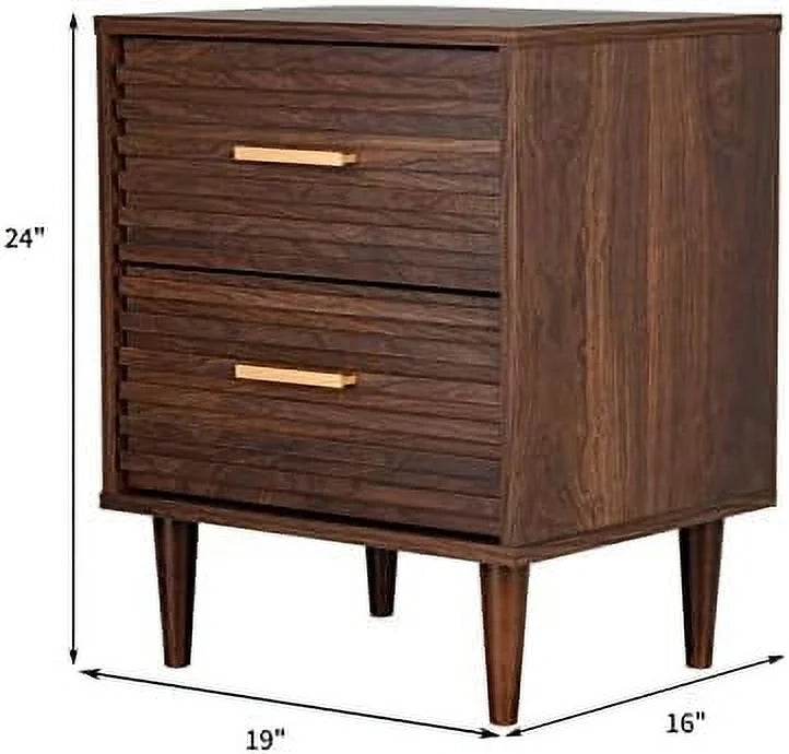 2 Drawer Solid Wood Nightstand S9166