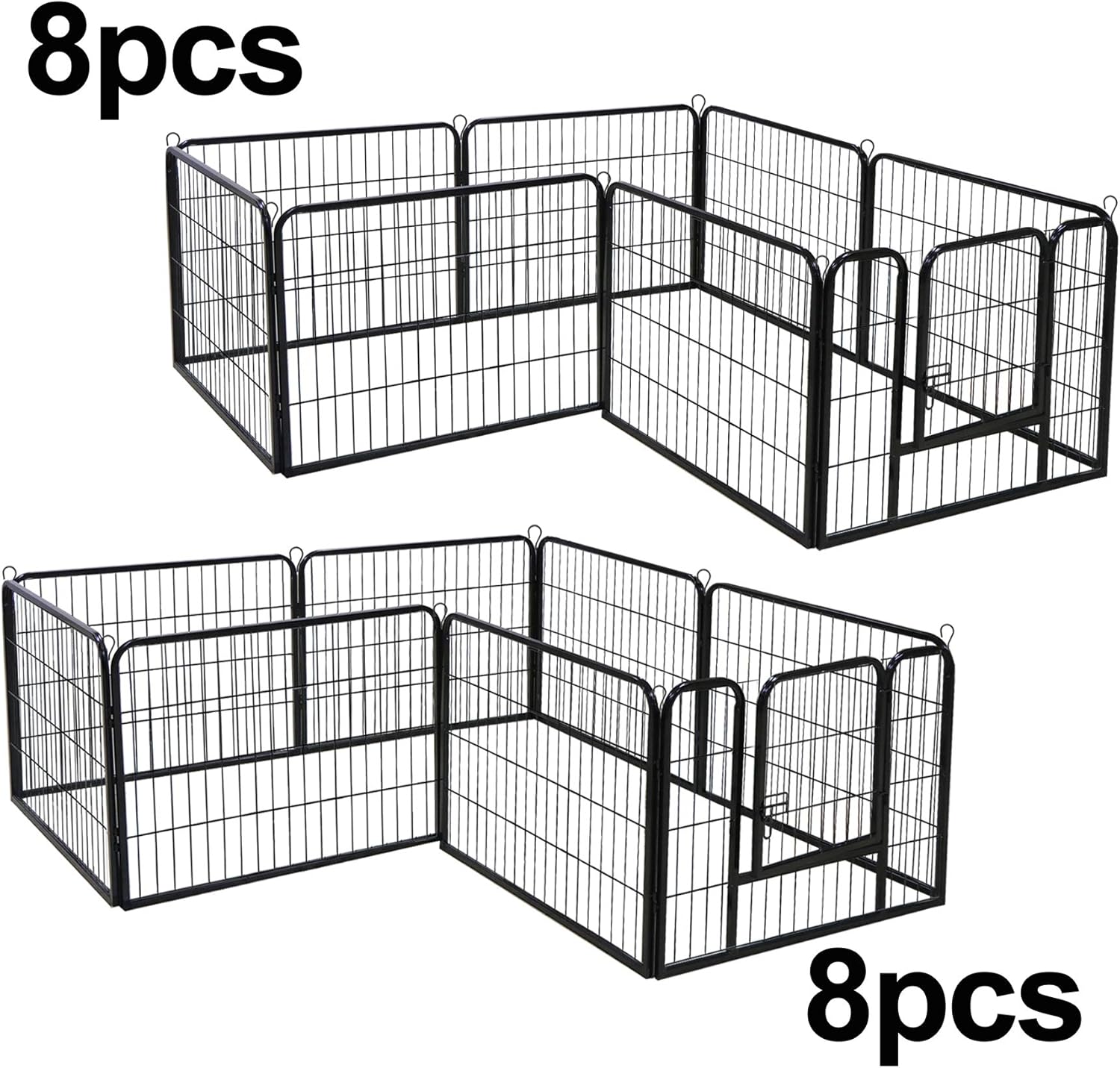 24” Tall Foldable Heavy Duty Metal Pet Playpen 16 Panels Q3106