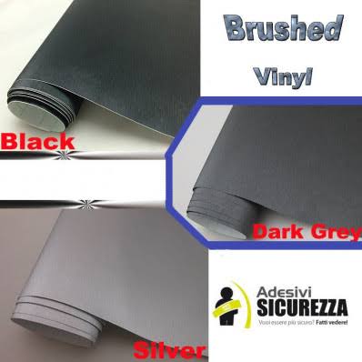 Brushed Gunmetal Aluminium Car Vinyl Wrap Film 152cm x 100cm Silver Brushed Aluminium S311488