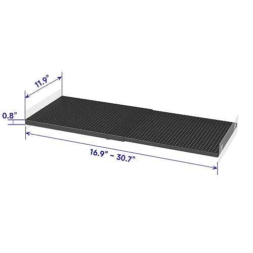 White Large Set of 2 Expandable Closet Shelf Organizer W9975