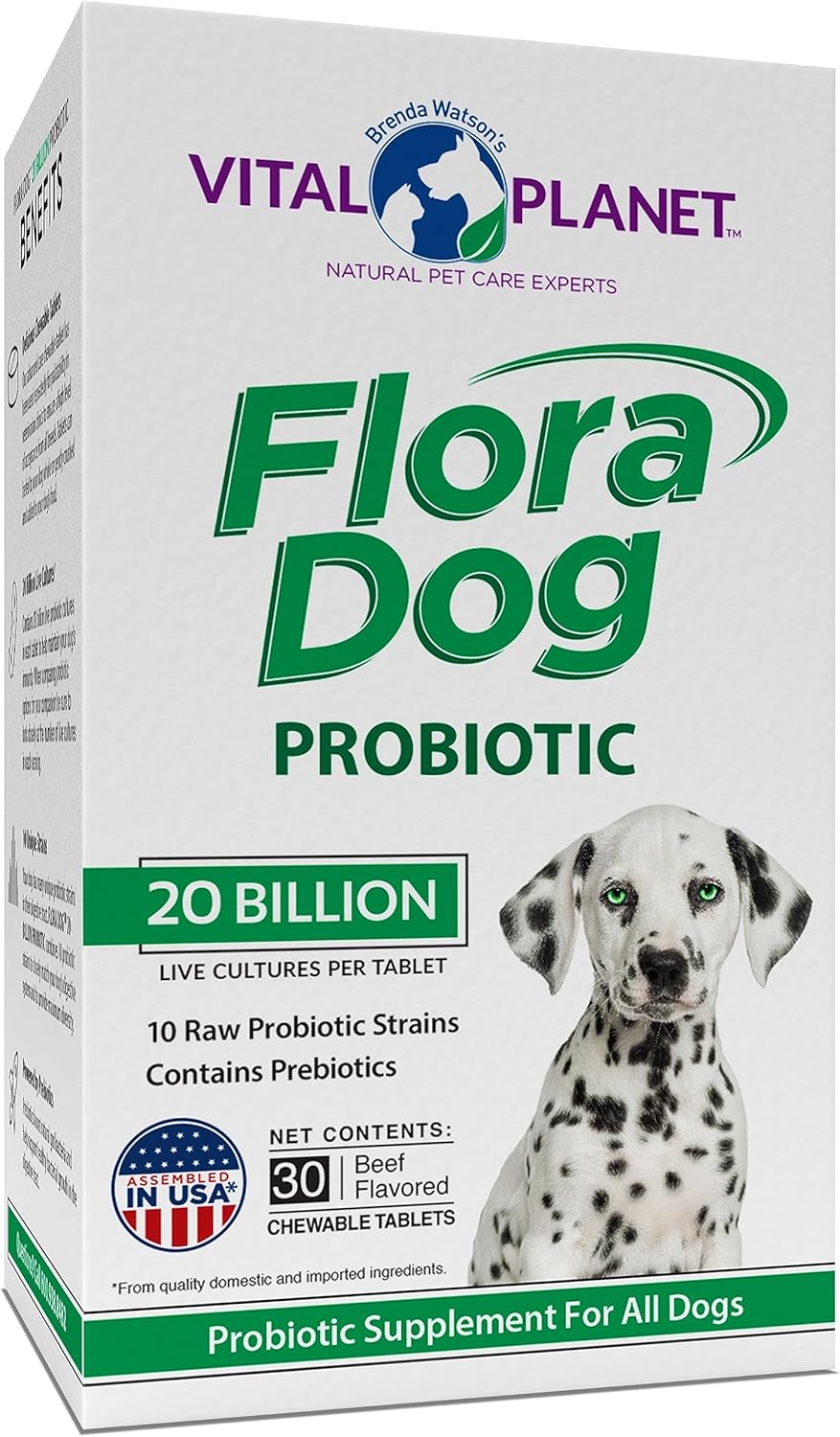 30 Beef Flavored Probiotic Chewable Tablets for Dogs F213