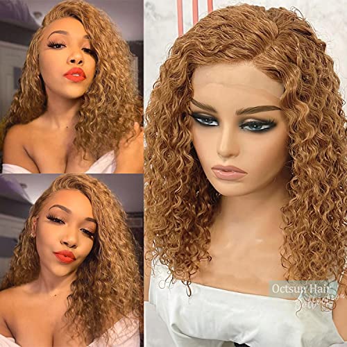 13x4 Lace Front Human Hair Curly Wig B716251
