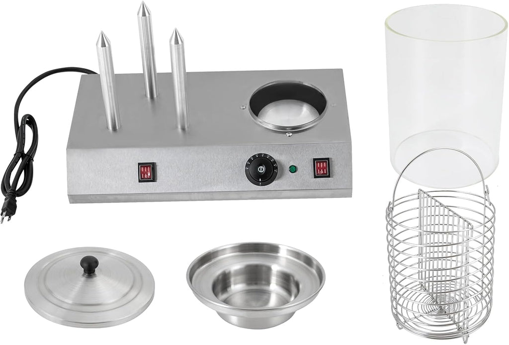Electric Hot Dog Steamer & Bun Warmer Stainless Steel Portable Commercial 86-230℉ 19.72x10.94x14.57in G897