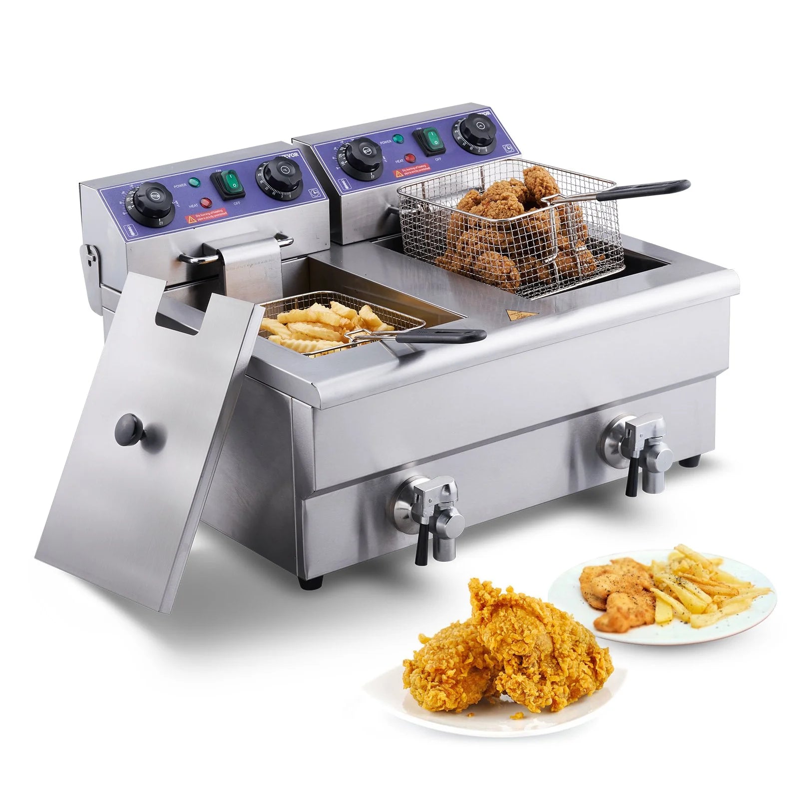 3000W Dual Tank Electric Deep Fryer V952792