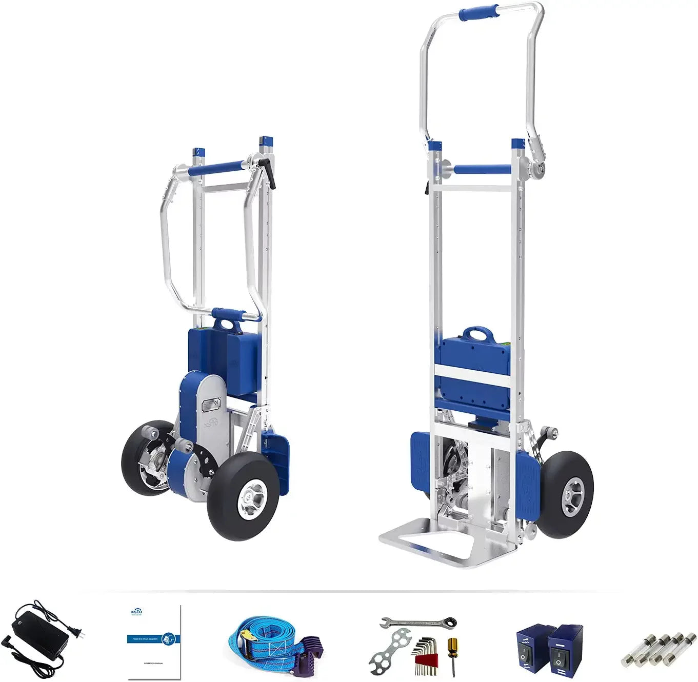 Electric Stair Climbing Hand Truck with Auto Edge Brake, 375LBS Capacity Aluminum Hand Truck F675
