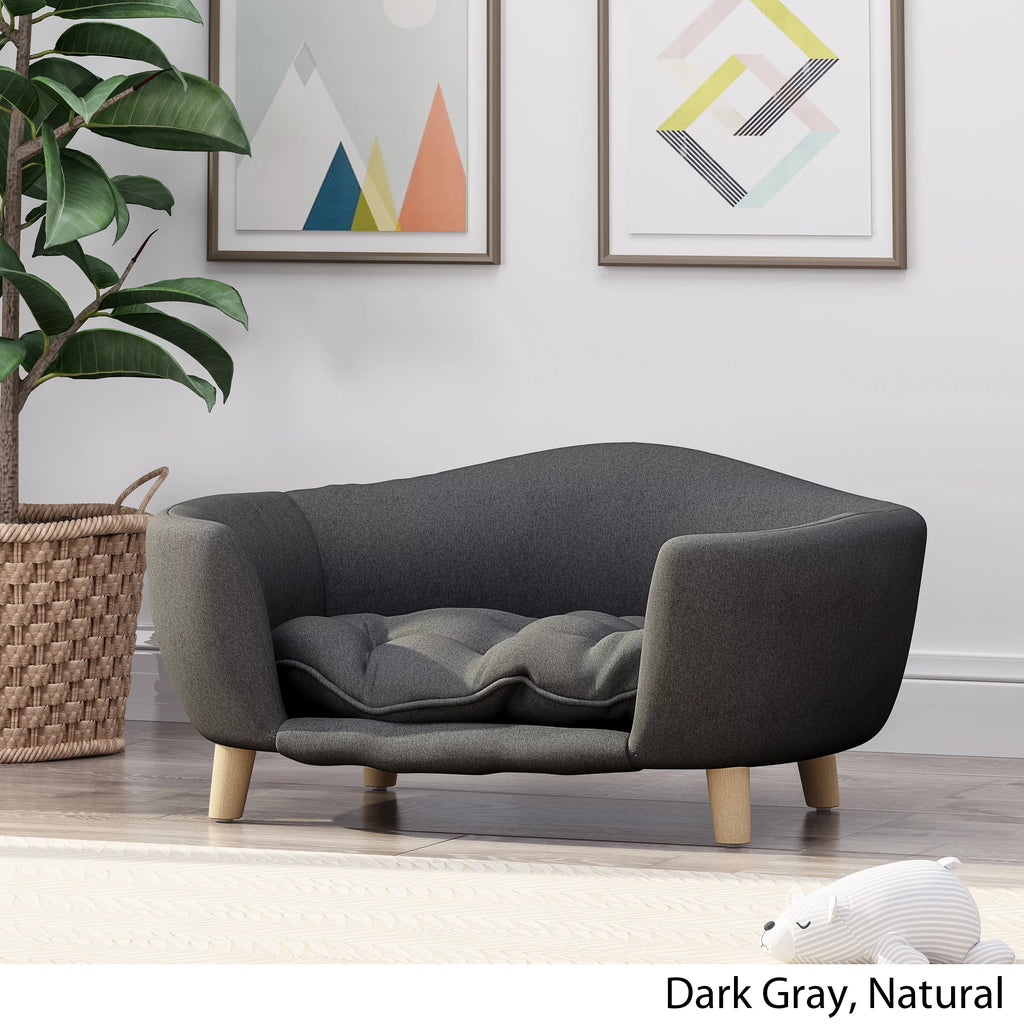 Dark Gray Small Plush Pet Bed T4470