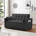 Light Gray Velvet Convertible Sleeper Sofa F87706