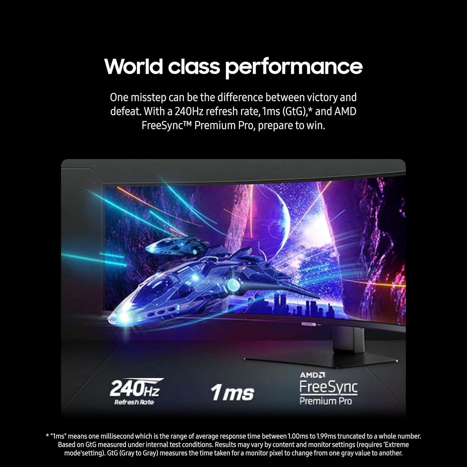 49-Inch DQHD 1000R Curved Gaming Monitor, 240Hz, Black O9537