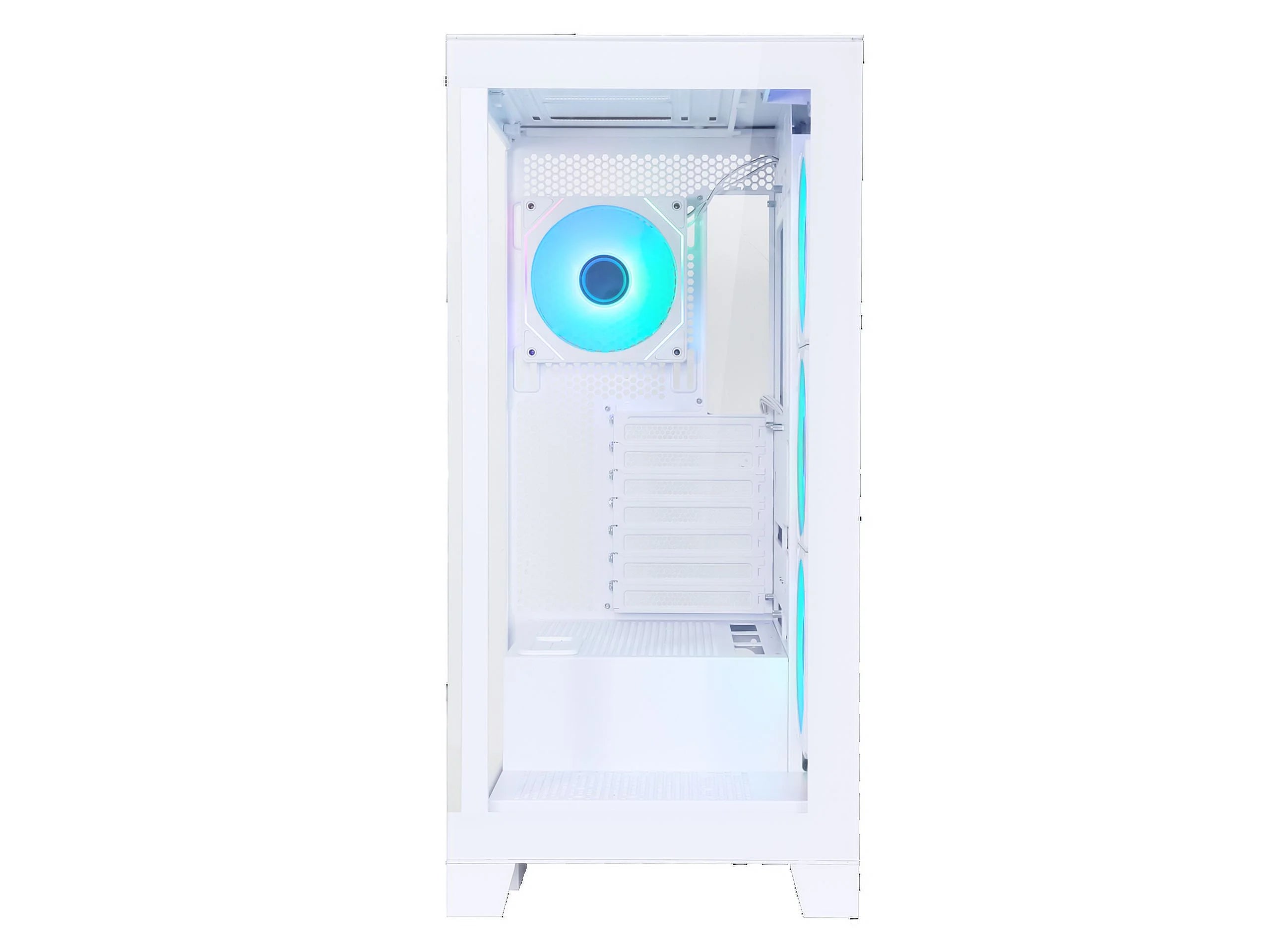 White Dual USB3.0 and Type C Tempered Glass ATX Mid Tower Computer Case with 4 x 120mm ARGB Fans C312832