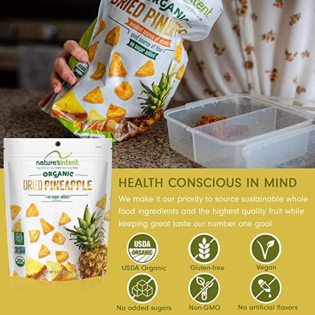 Organic Dried Pineapple, 3.5 oz, 1-Pack L171