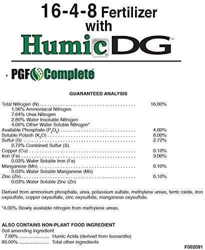 16-4-8 Lawn Fertilizer with Humic DG 5,000 sq.ft. Z81575
