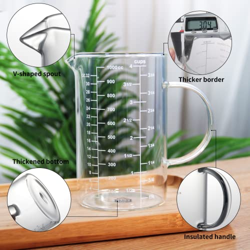 77L High Borosilicate Glass Measuring Cup with Handle and Spout, 500 ML R67079