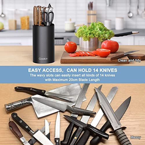Black Detachable Knife Block with Scissors Slot T58049