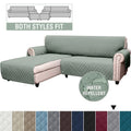 Light Green Reversible Waterproof L-Shaped Sofa Slipcover G288