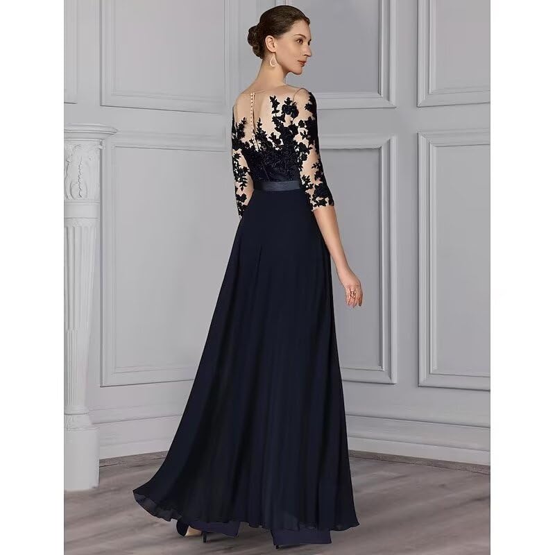 Lace Appliques Chiffon Jumpsuit Z767643
