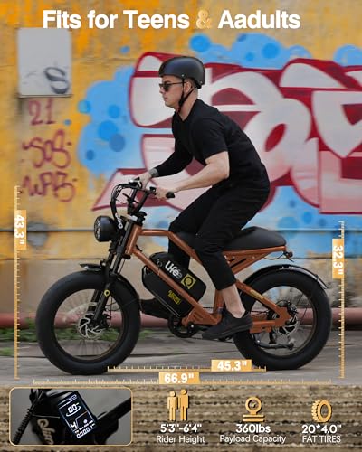 1500W Peak Motor 20" Fat Tires 28MPH Electric Bike with Dual Suspension & Brakes B95332