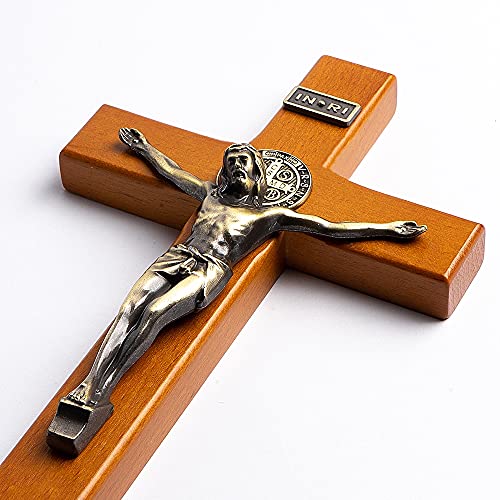 10.7 Inch Wooden Wall Cross Z479