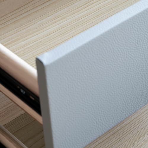 White 2 Drawer Nightstand with Fabric Storage Y22157