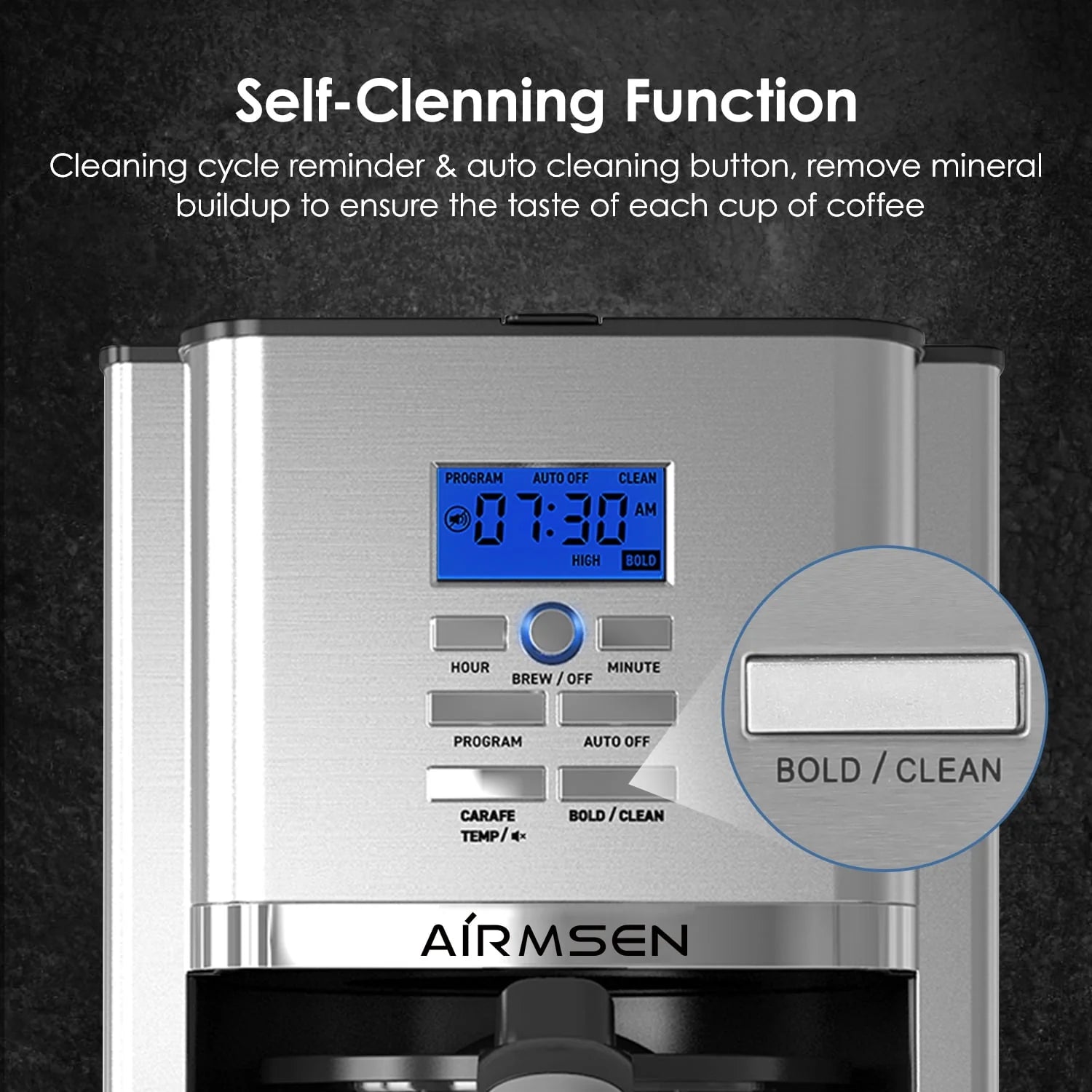 Stainless Steel 12 Cup Programmable Drip Coffee Maker Y230