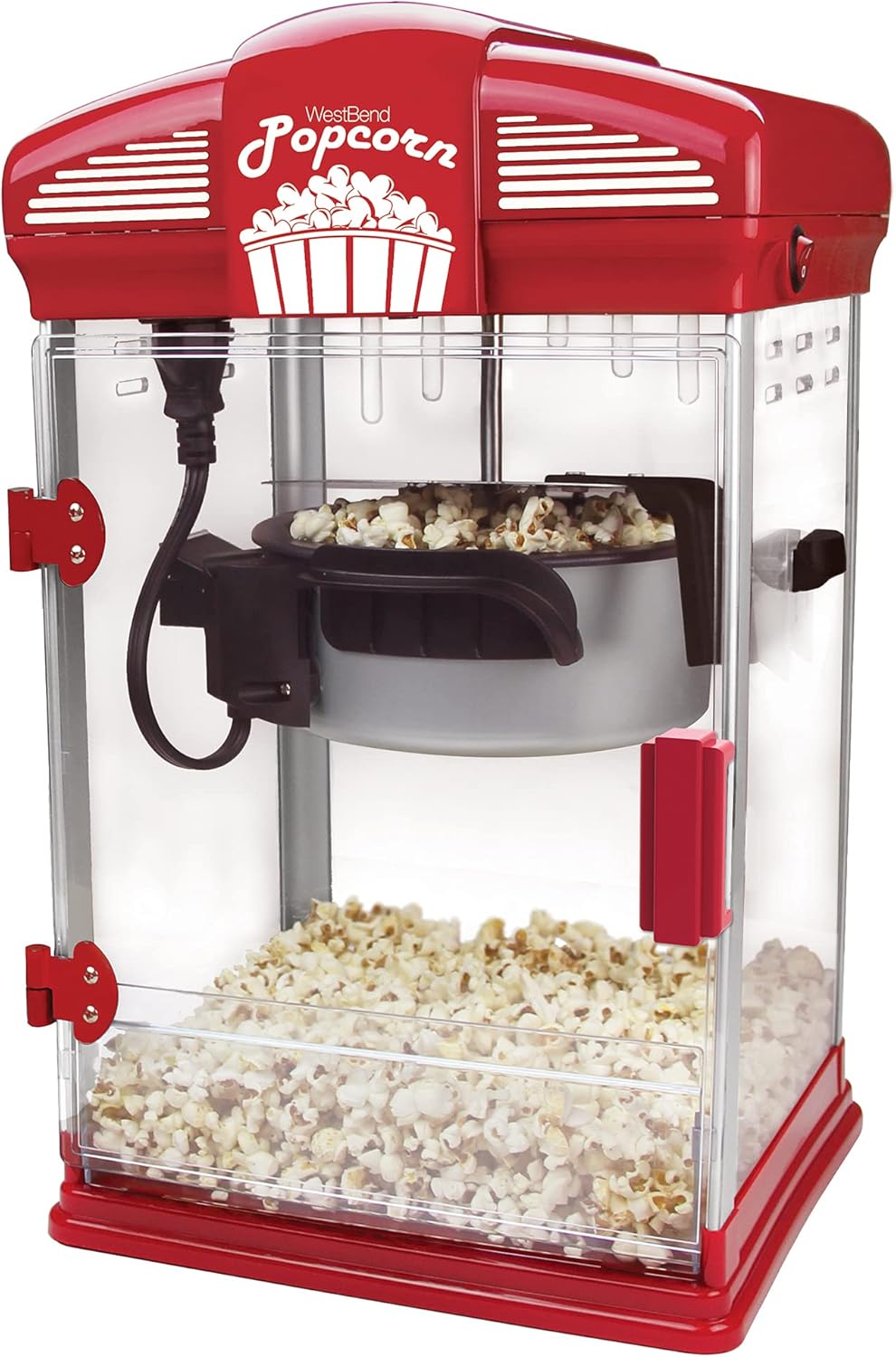 Red 4 Qt. Nonstick Popcorn Popper G80545