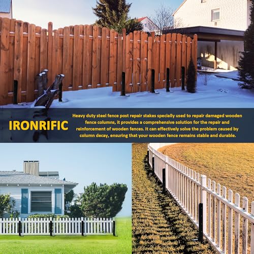 40 Inch Heavy Duty Steel Fence Post Repair Stakes, 2 Pack R694840