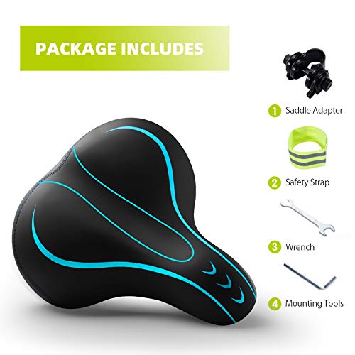 Wide Memory Foam Bike Seat H20227