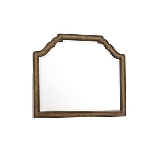 6 Pcs Queen Panel Bed Dresser Mirror Bachelor Chest 2 Nightstand Dark Wood Bedroom Furniture Set B855783