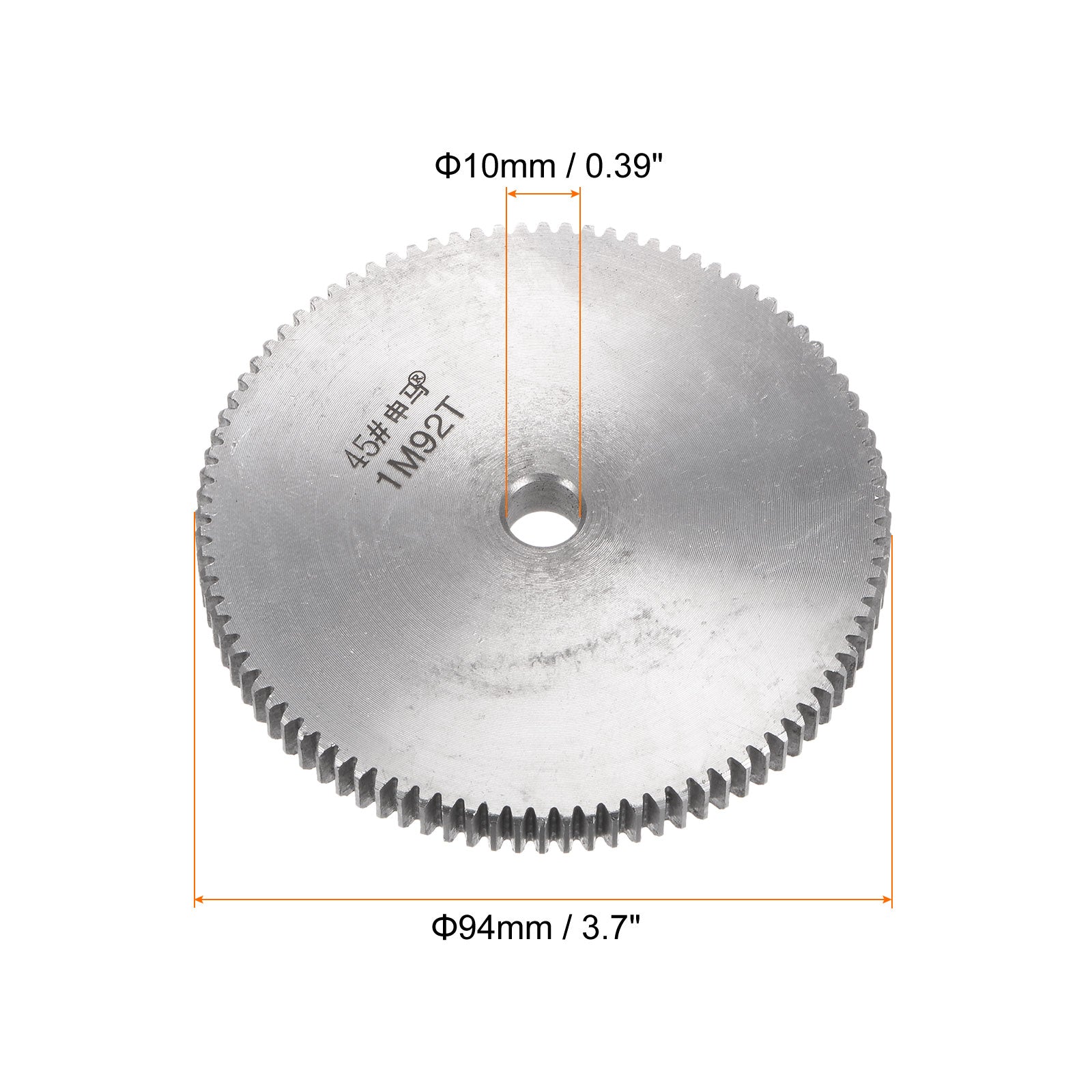 Straight Spur Gear 10mm Inner Diameter 92T 1 Module Steel Motor Gear Z911