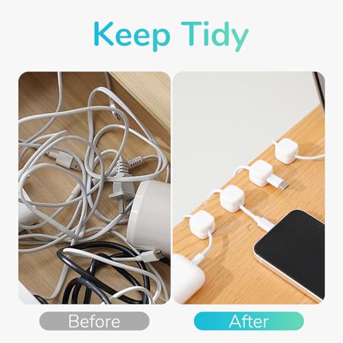 Black 6 Pcs Magnetic Cable Organizer Clips P101837