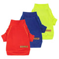 3 Pack Fleece Dog Sweater, Burgundy Red, Green, Navy Blue, Medium M347