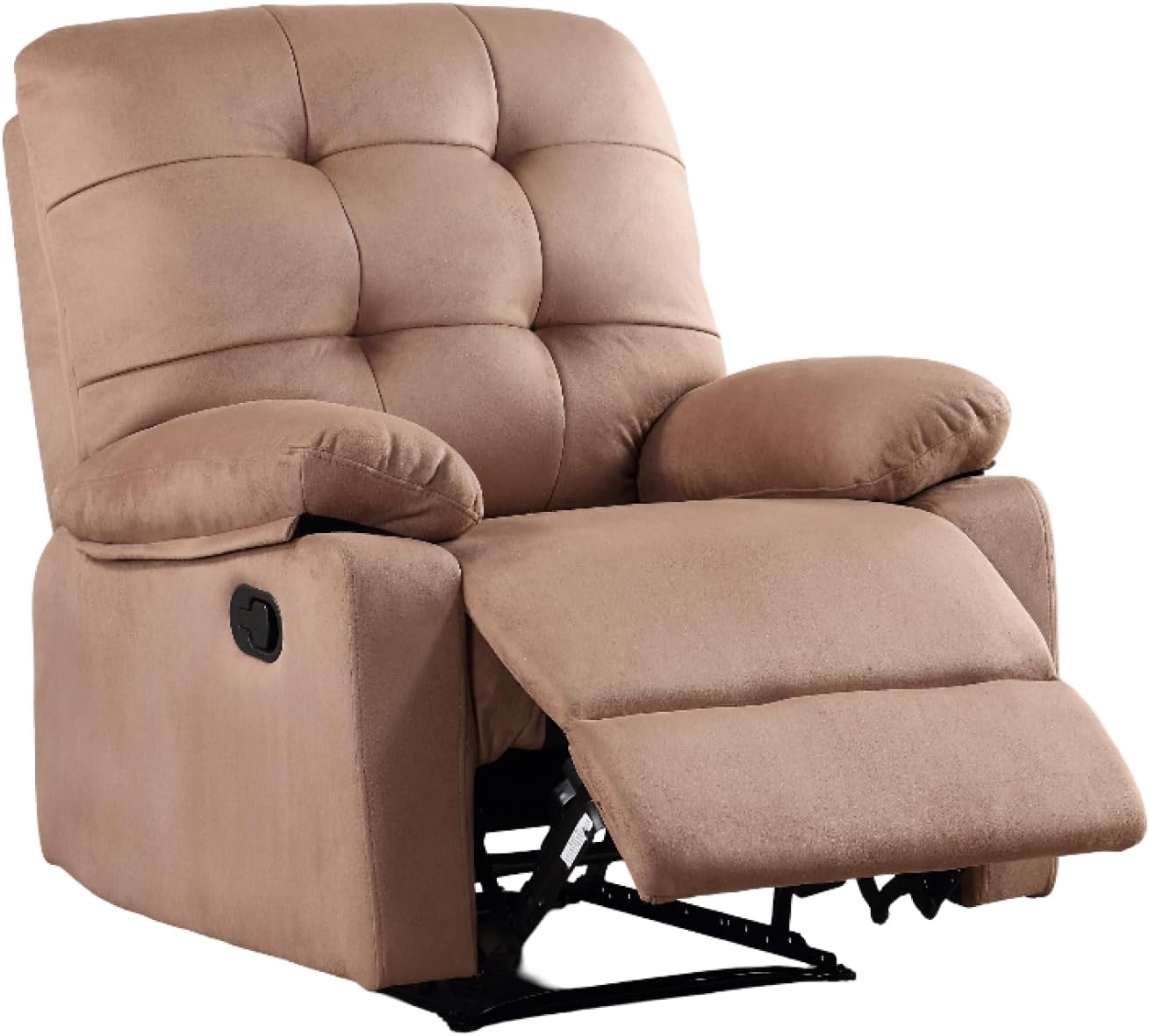 Peat Color Plush Microfiber Motion Recliner Chair N560